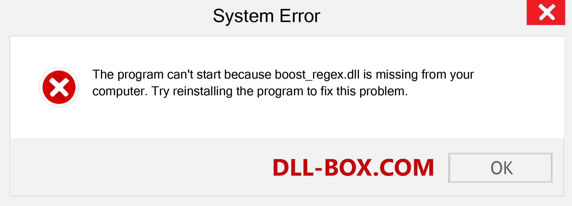  boost_regex.dll file is missing?. Download for Windows 7, 8, 10 - Fix  boost_regex dll Missing Error on Windows, photos, images
